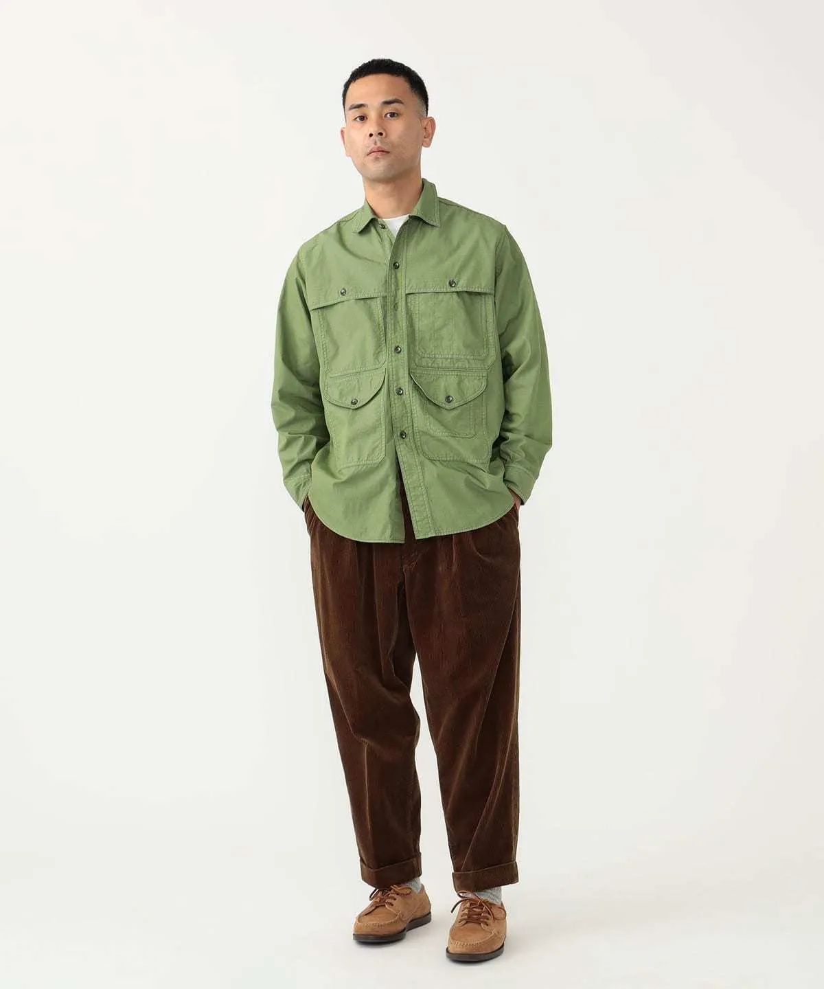 2Pleats Corduroy Pants - Golden Brown