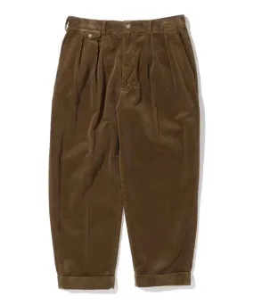 2Pleats Corduroy Pants - Golden Brown