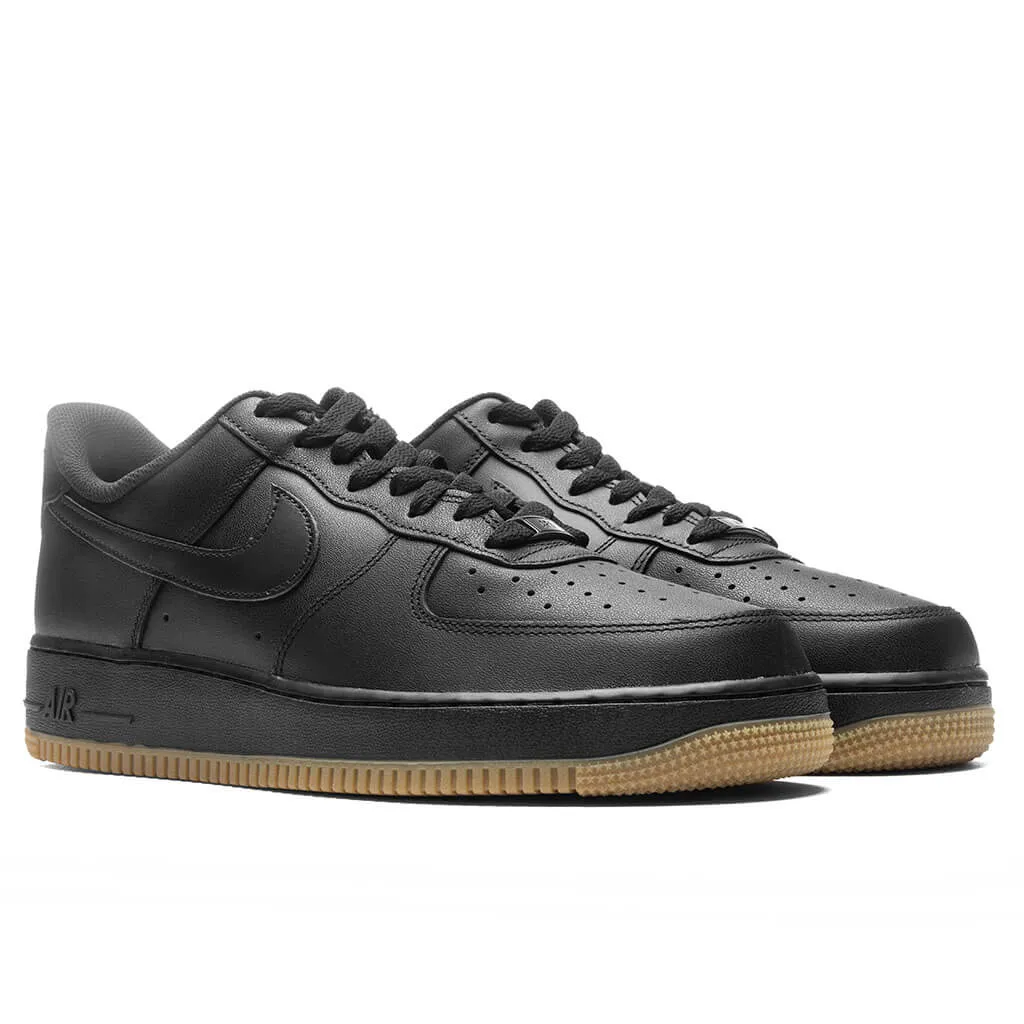 Air Force 1 '07 - Black/Black/Gum Light Brown