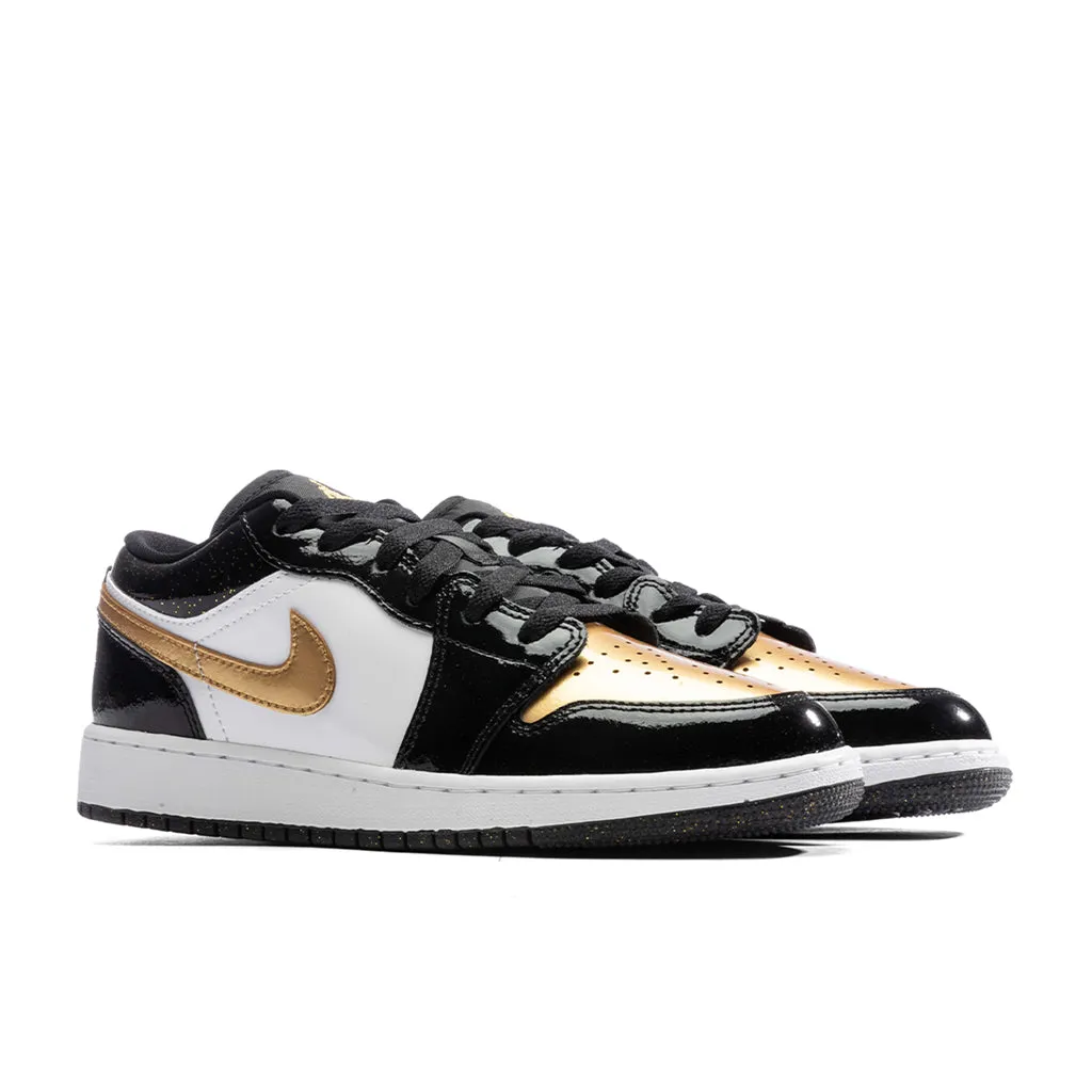 Air Jordan 1 Low SE (GS) - Black/Metallic Gold/White