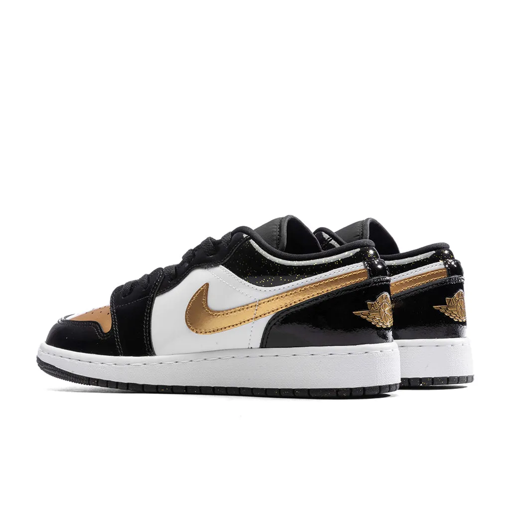 Air Jordan 1 Low SE (GS) - Black/Metallic Gold/White