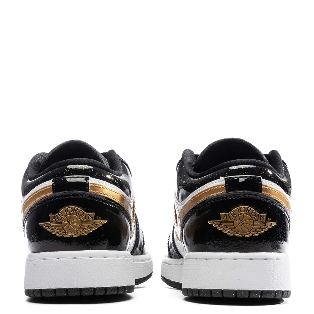 Air Jordan 1 Low SE (GS) - Black/Metallic Gold/White