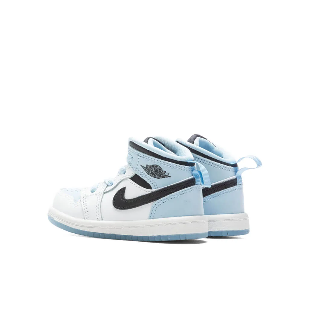 Air Jordan 1 Mid SE (TD) - White/Ice Blue/Black