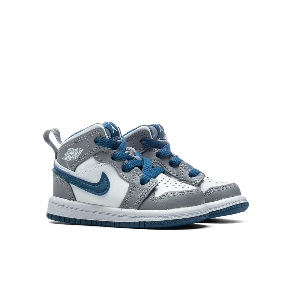 Air Jordan 1 Mid (TD) - Cement Grey/White/True Blue