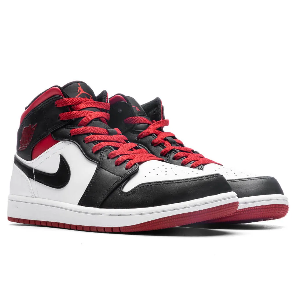 Air Jordan 1 Mid - White/Gym Red/Black