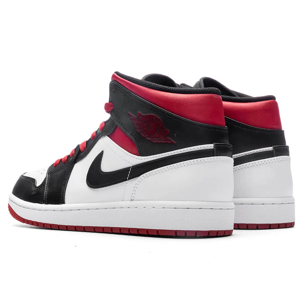 Air Jordan 1 Mid - White/Gym Red/Black