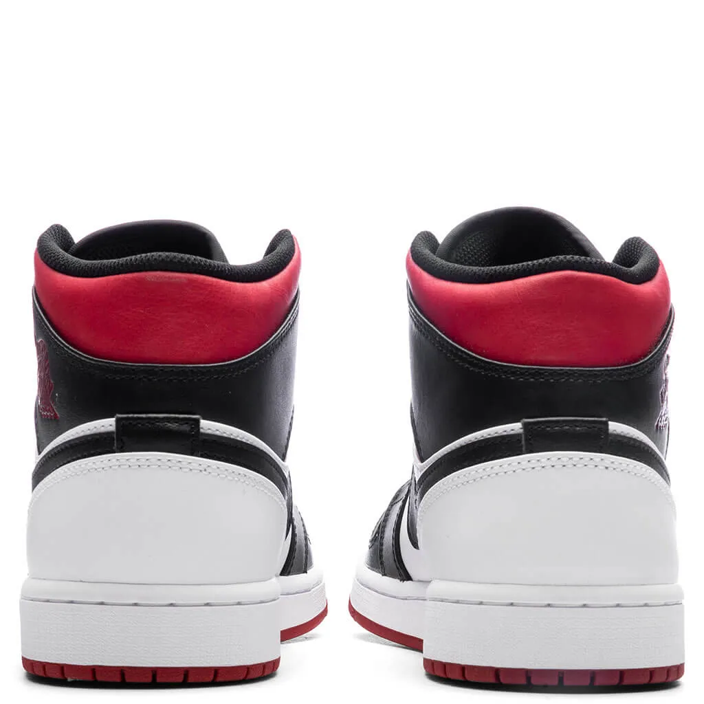 Air Jordan 1 Mid - White/Gym Red/Black