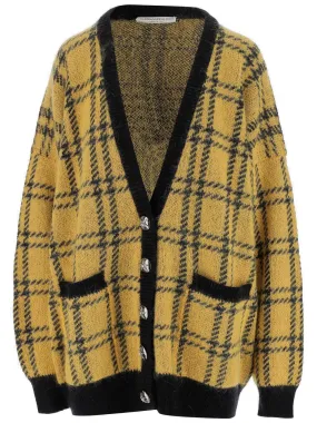 Alessandra Rich Metallic Checked Cardigan