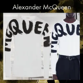 alexander mcqueen  |Crew Neck Street Style Long Sleeves Cotton