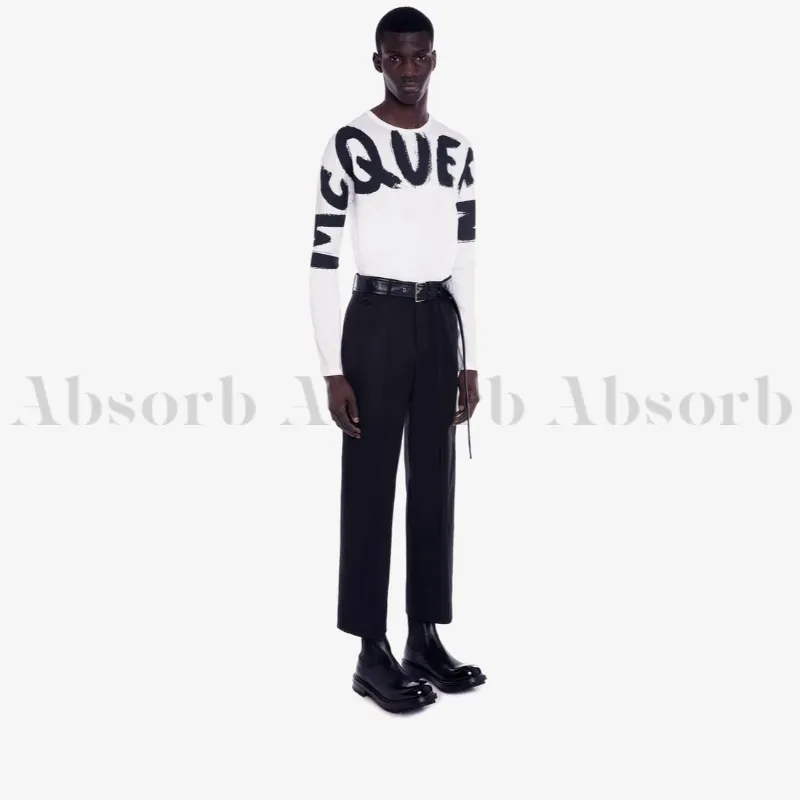 alexander mcqueen  |Crew Neck Street Style Long Sleeves Cotton