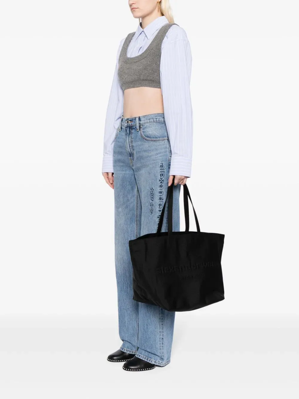 Alexander Wang    Alexander Wang Punch Tote Bag With Embossed Logo