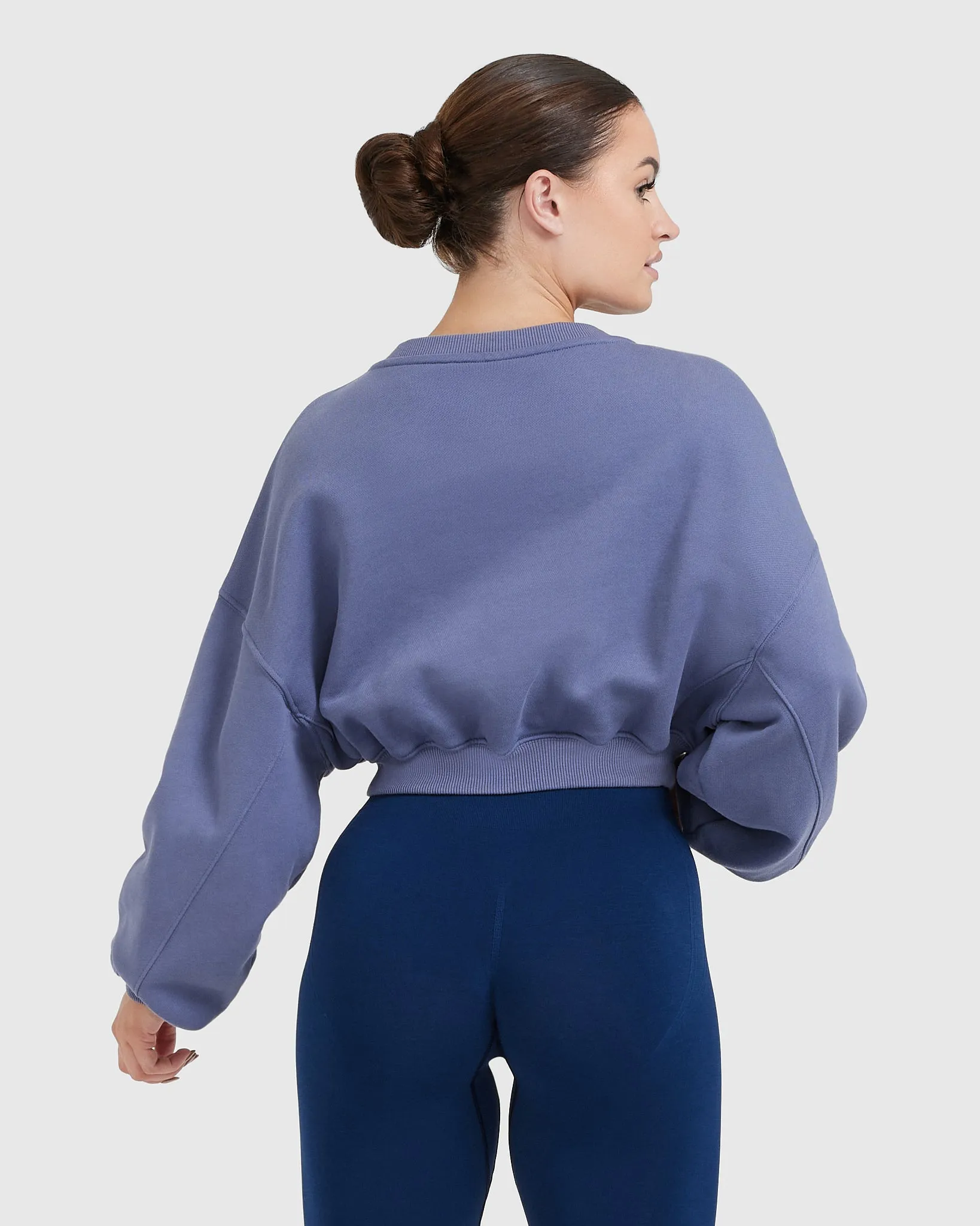 All Day Lightweight Oversized V-Neck Sweatshirt | Slate Blue