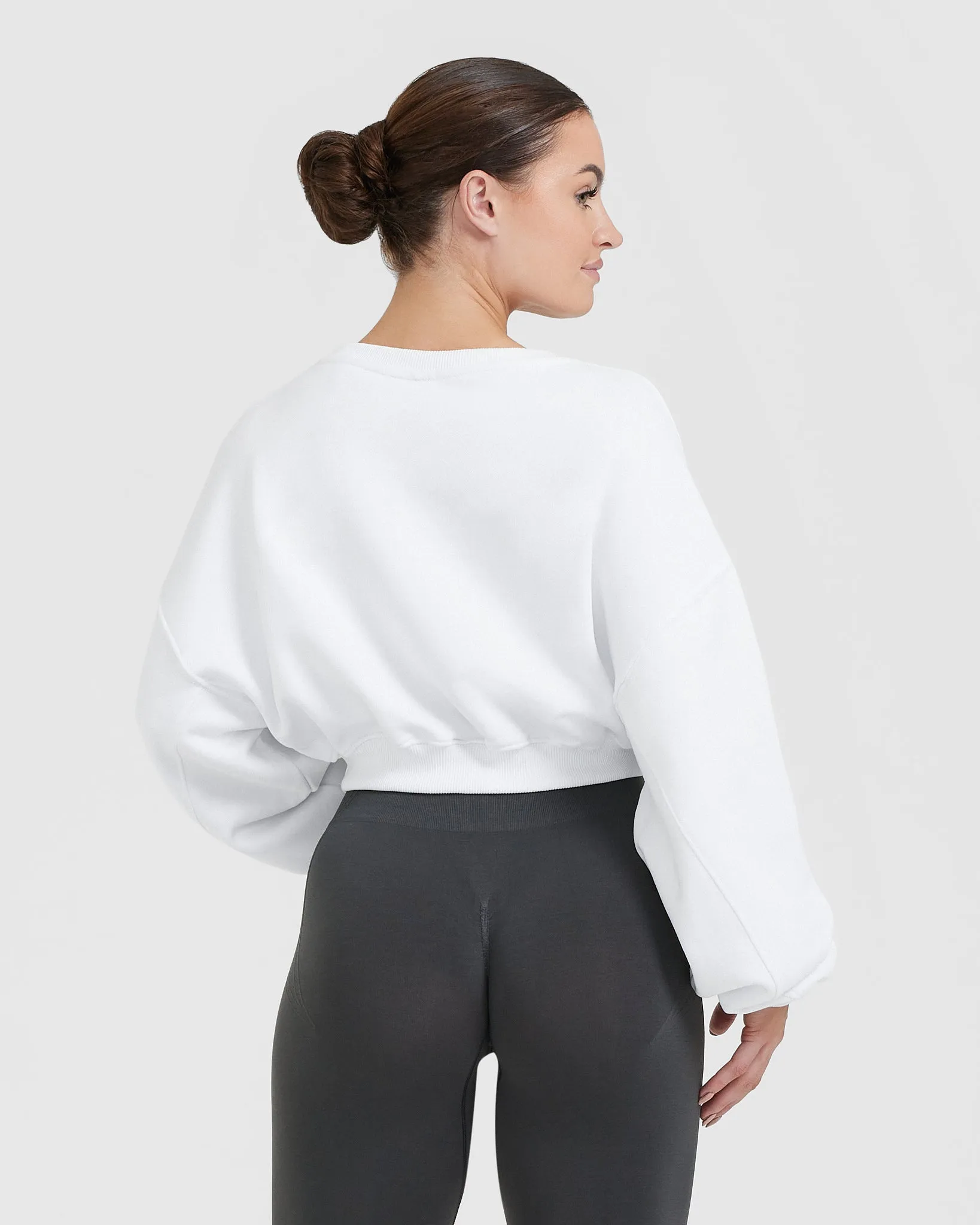 All Day Lightweight Oversized V-Neck Sweatshirt | White