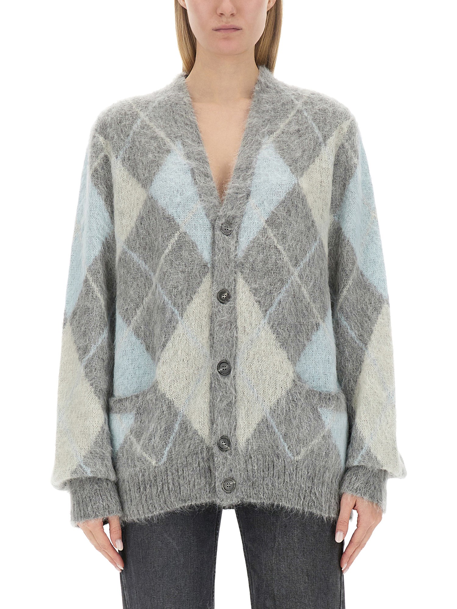 AMI PARIS    MOHAIR BLEND CARDIGAN