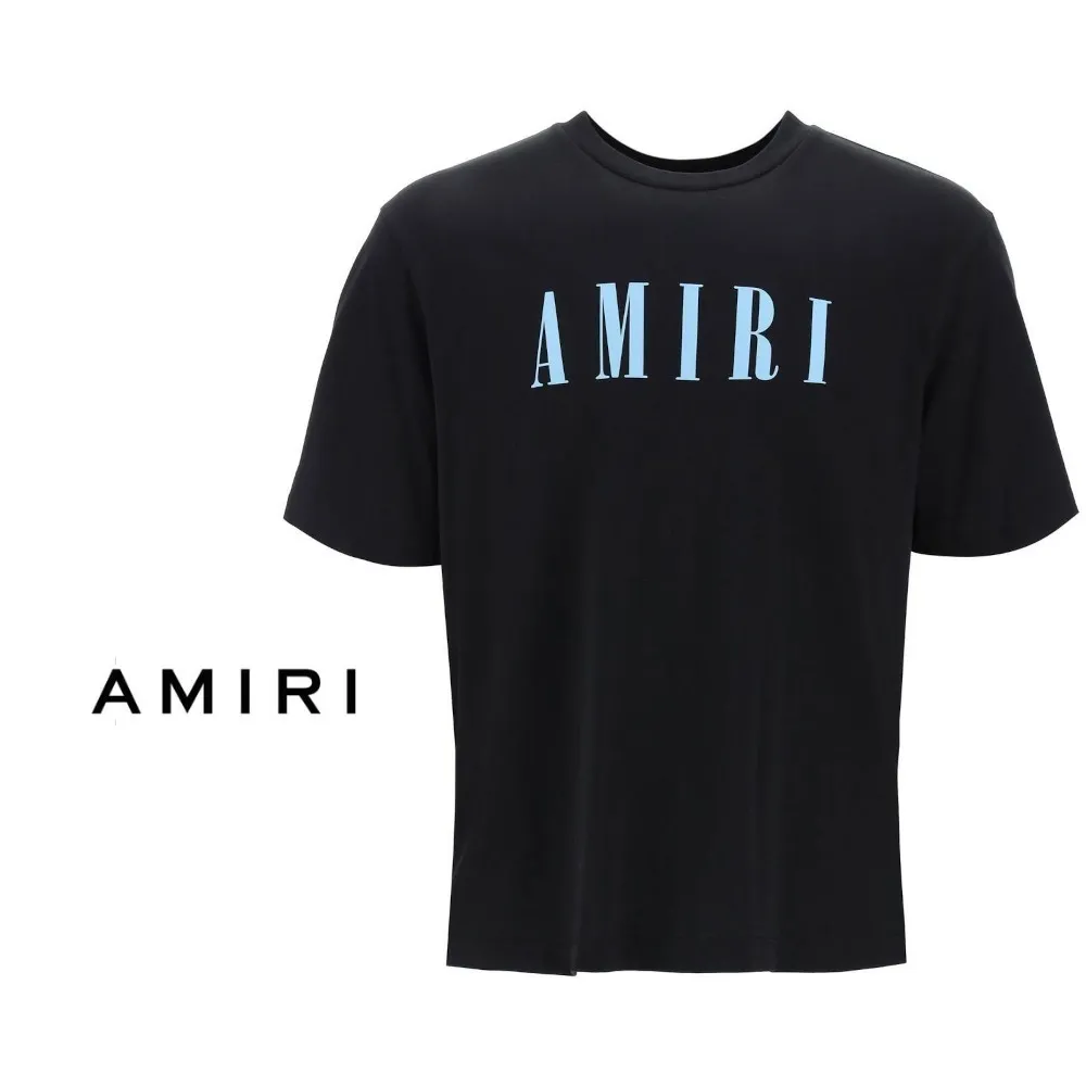 AMIRI  |Crew Neck Pullovers Street Style Plain Cotton Short Sleeves