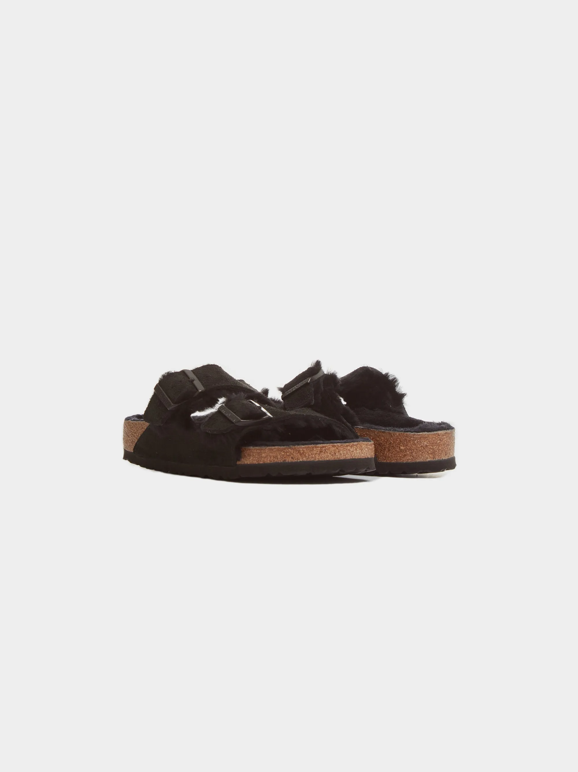 Arizona Shearling Suede Leather, Black