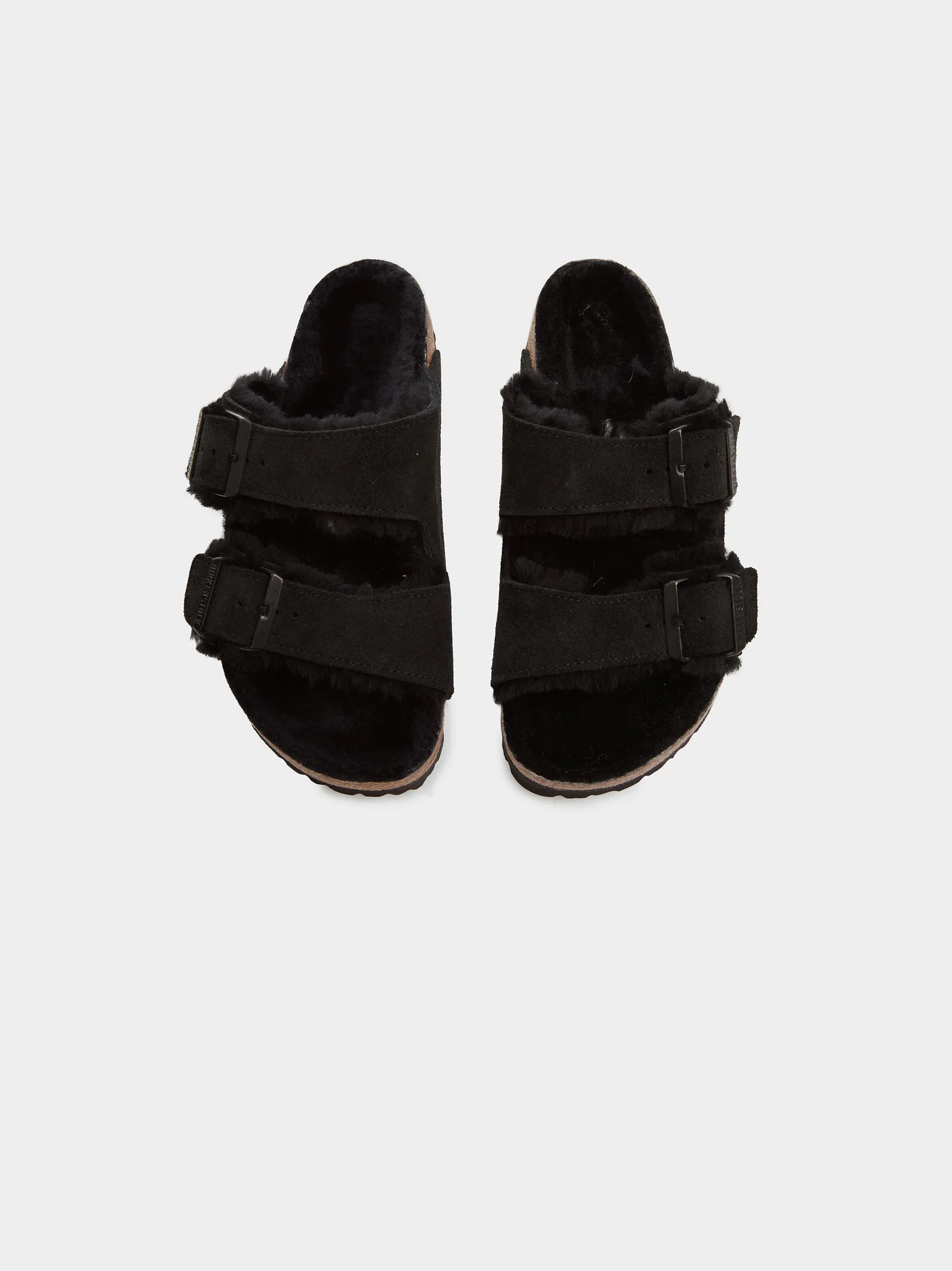 Arizona Shearling Suede Leather, Black