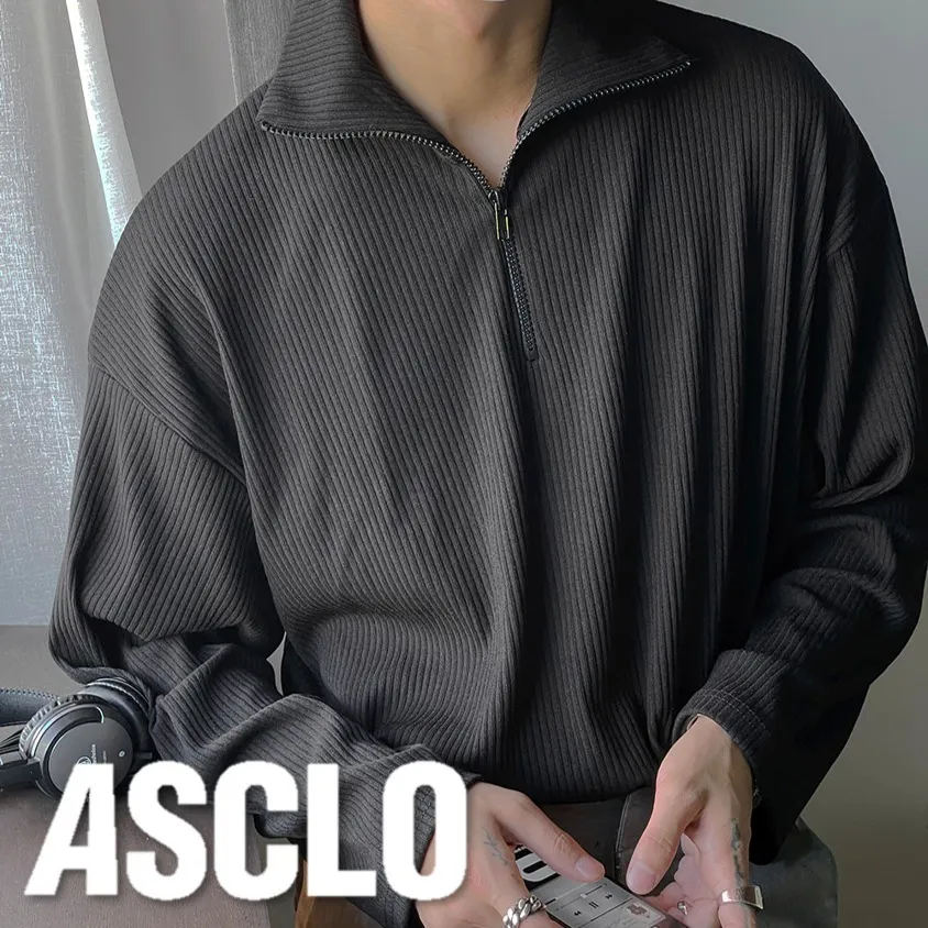 ASCLO  |Unisex Long Sleeves Plain Long Sleeve T-shirt T-Shirts