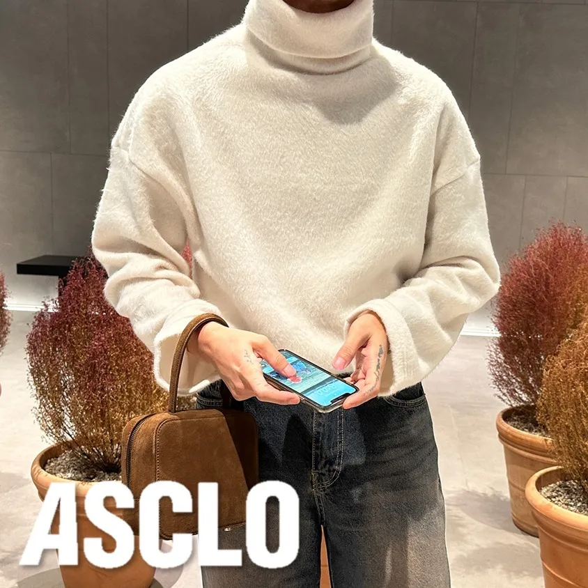 ASCLO  |Unisex Street Style Long Sleeves Plain Oversized