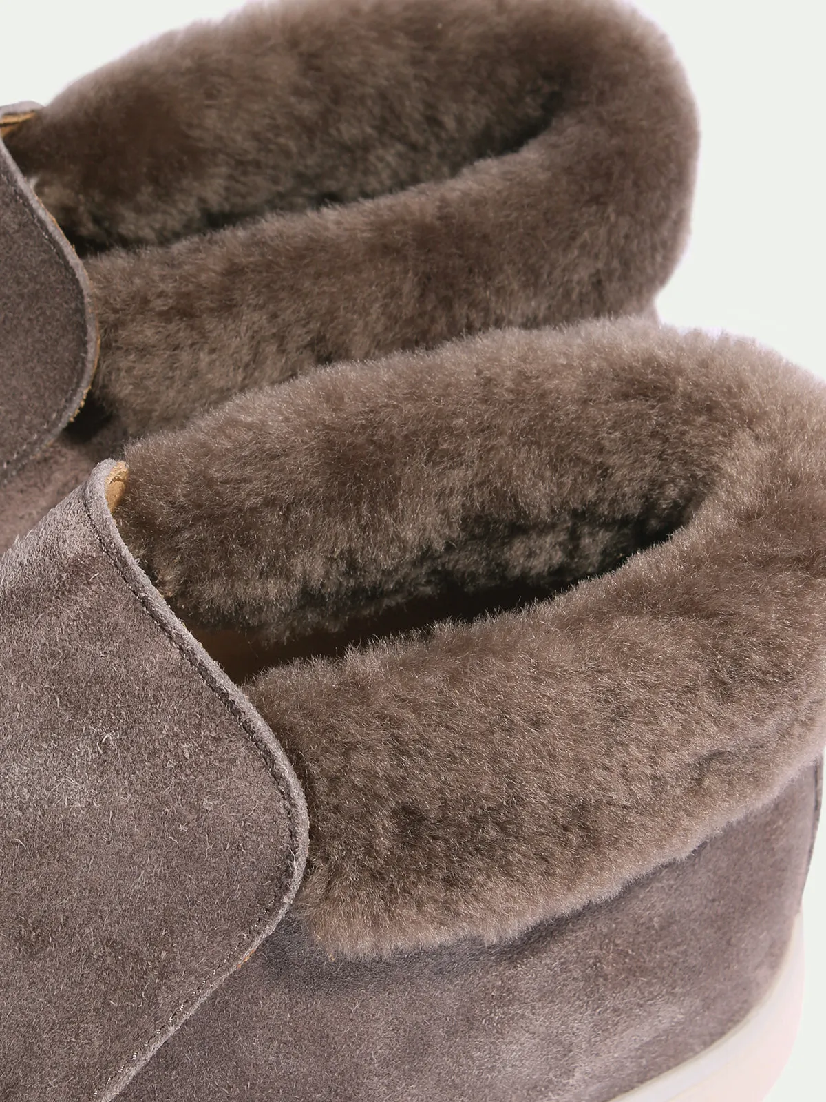 Ash Grey City Loafer with Shearling