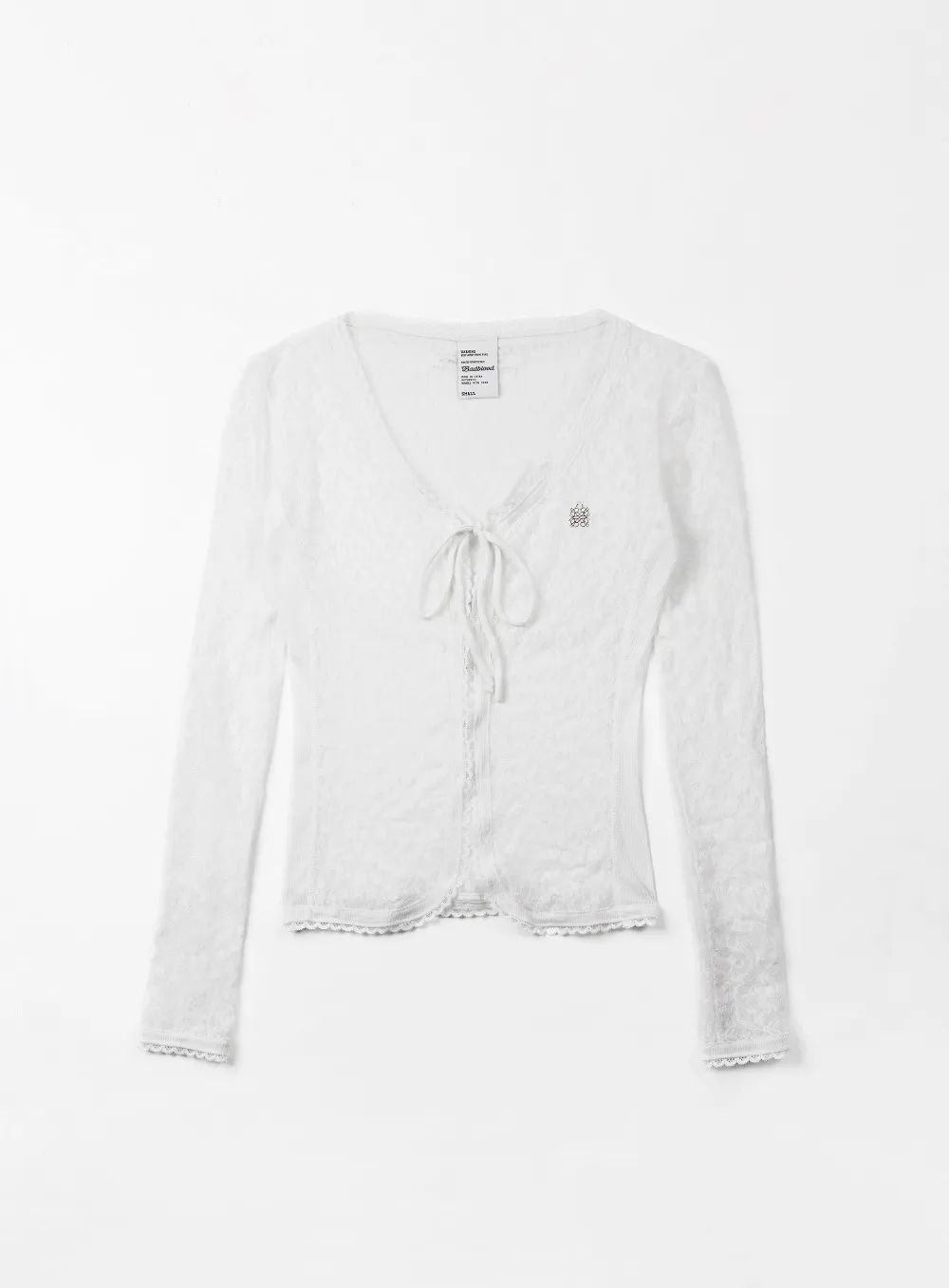 BADBLOOD  |Street Style Long Sleeves Plain Cotton Lace Cardigans