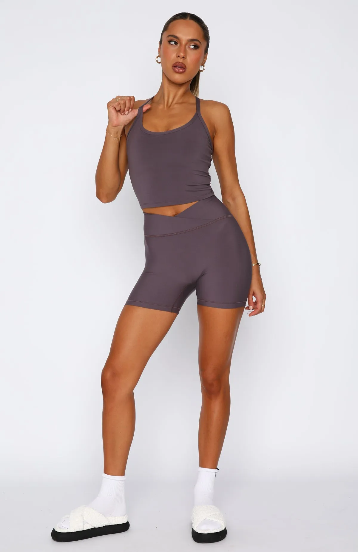 Balance High Waisted Shorts Haze