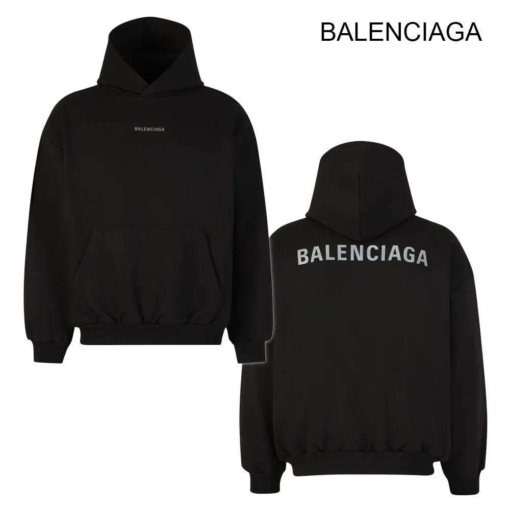 BALENCIAGA  |Pullovers Street Style Long Sleeves Plain Cotton Logo Luxury