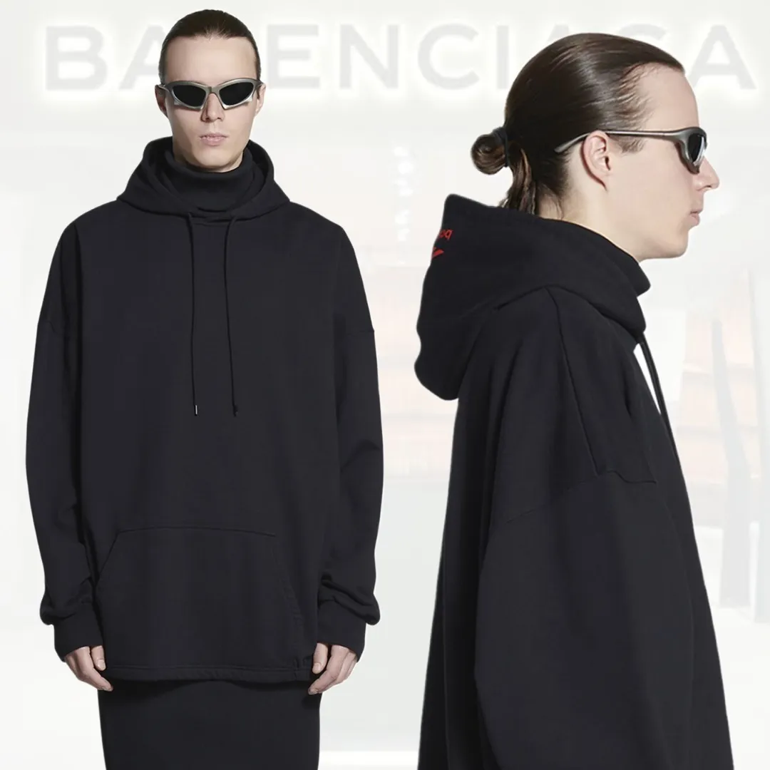 BALENCIAGA  |Pullovers Unisex Street Style Long Sleeves Plain Cotton