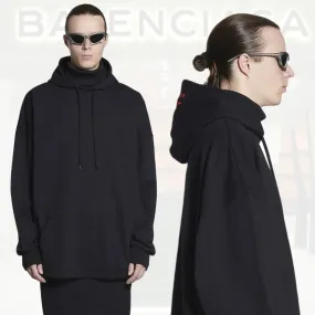 BALENCIAGA  |Pullovers Unisex Street Style Long Sleeves Plain Cotton