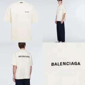 BALENCIAGA  |Pullovers Unisex Street Style U-Neck Plain Cotton