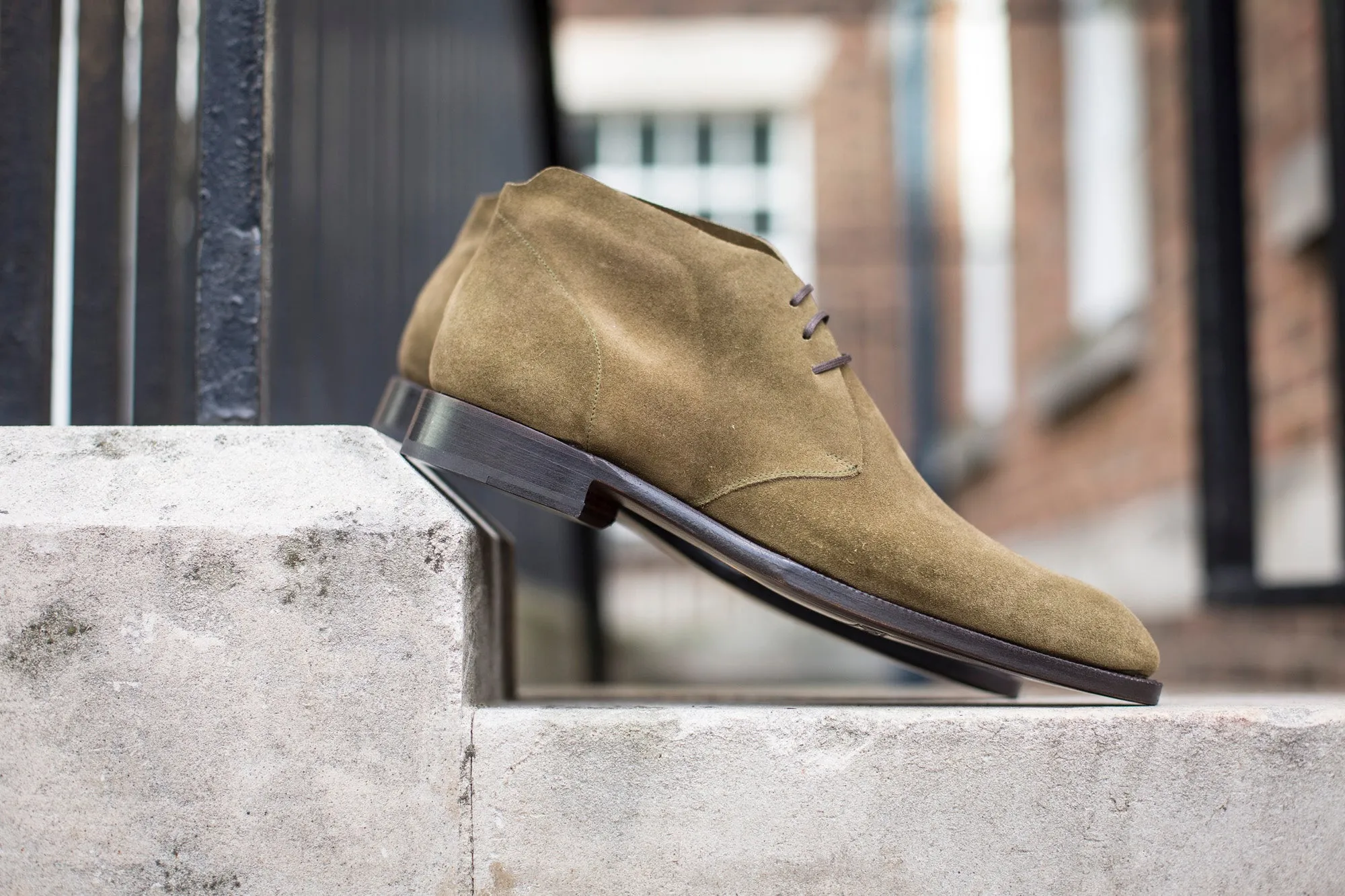 Ballard - MTO - Olive Suede - NGT Last - Single Leather Sole