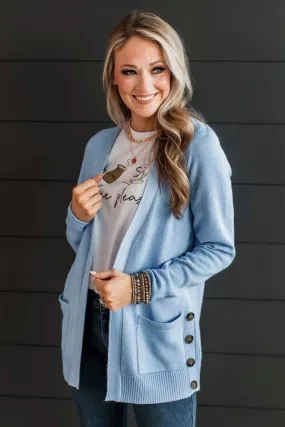 Beautiful Moments Knit Cardigan- Periwinkle