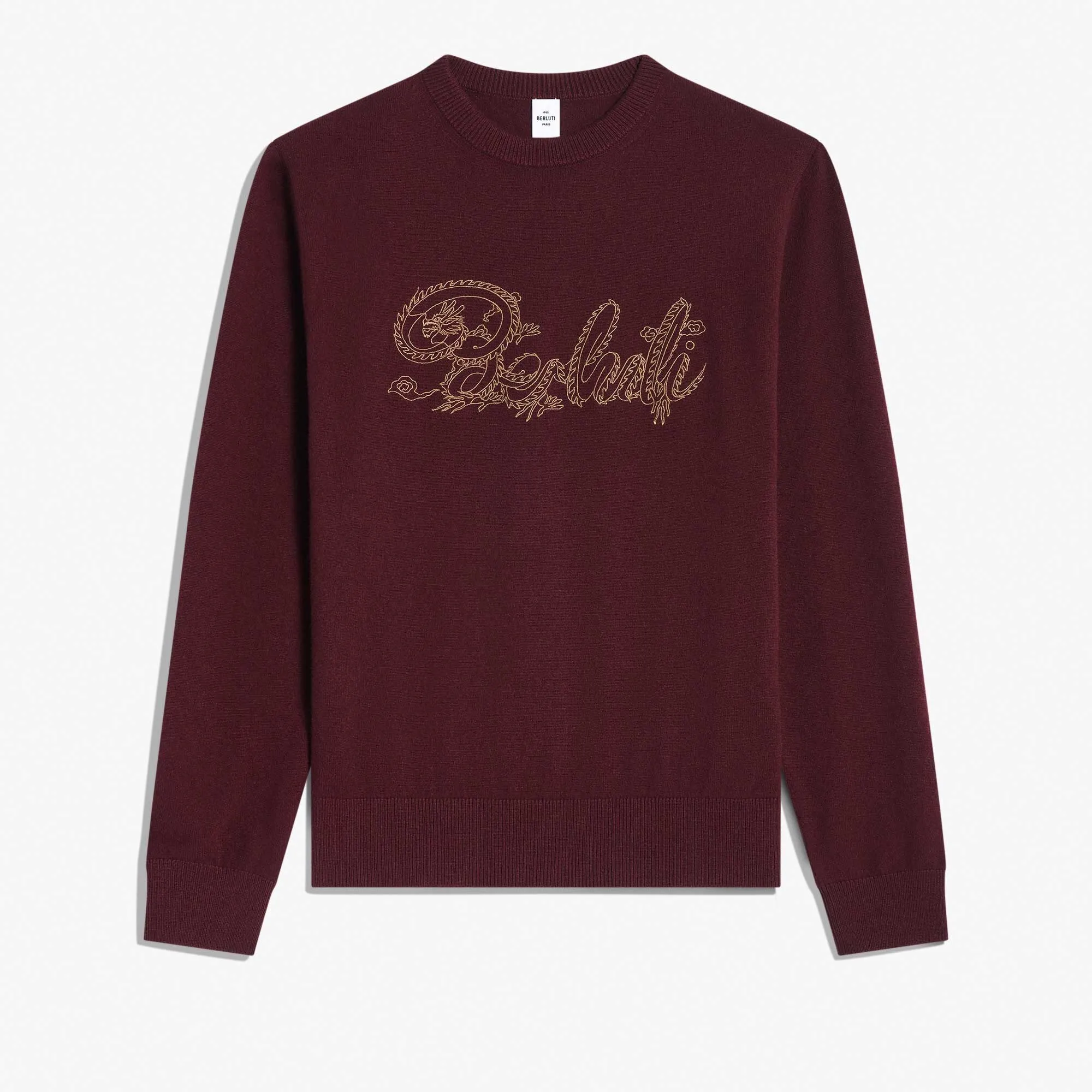 Berluti  |Crewneck With Embroidered Berluti Dragon