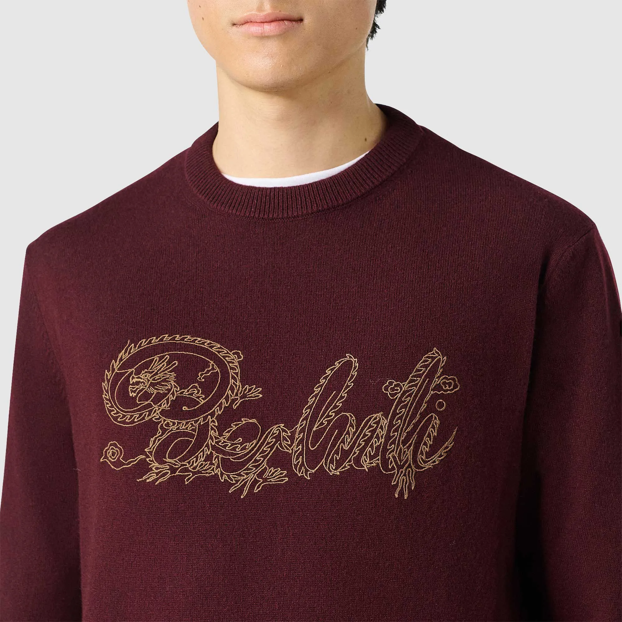 Berluti  |Crewneck With Embroidered Berluti Dragon