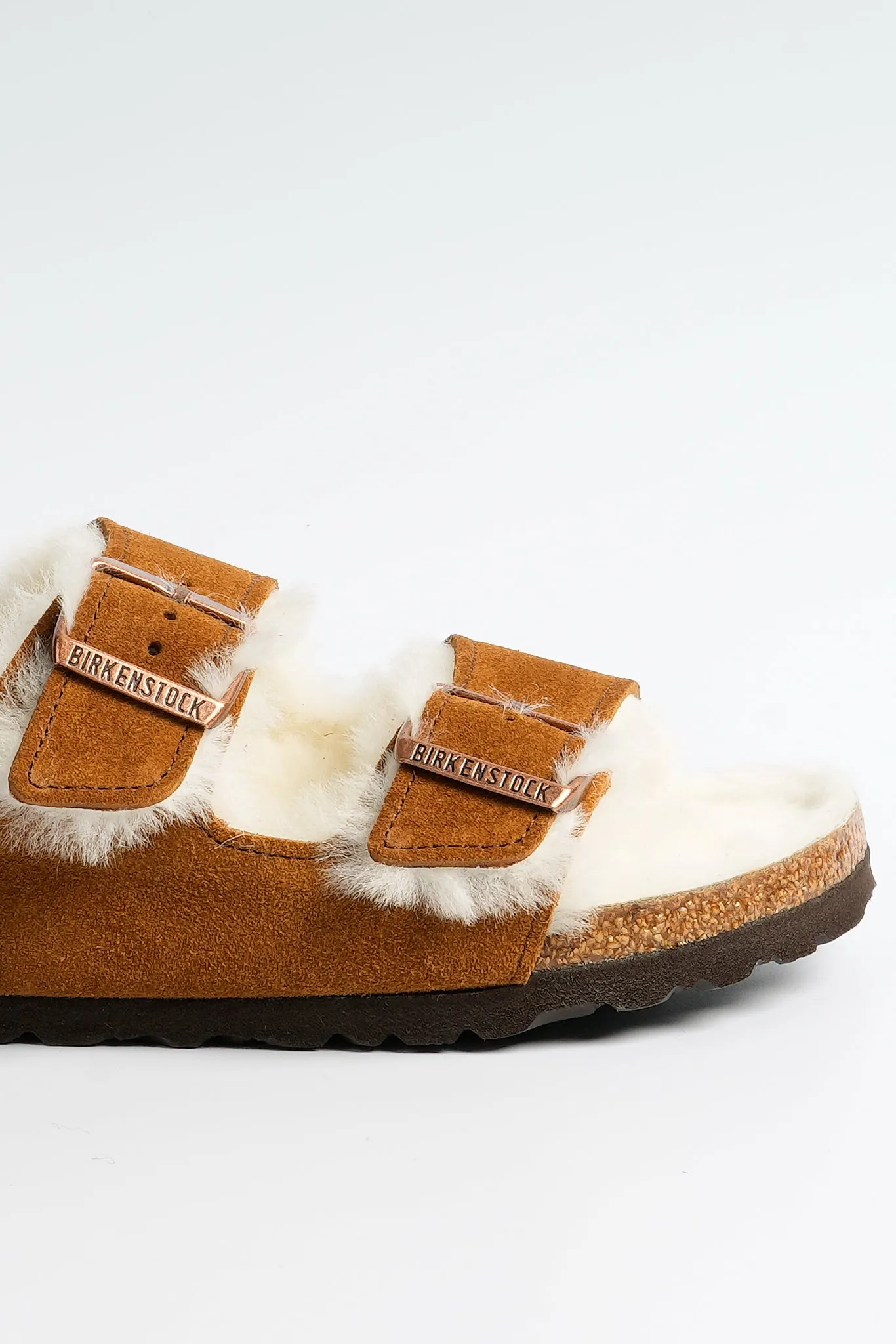 Birkenstock Ciabatta Arizona Shearling Cammello Donna