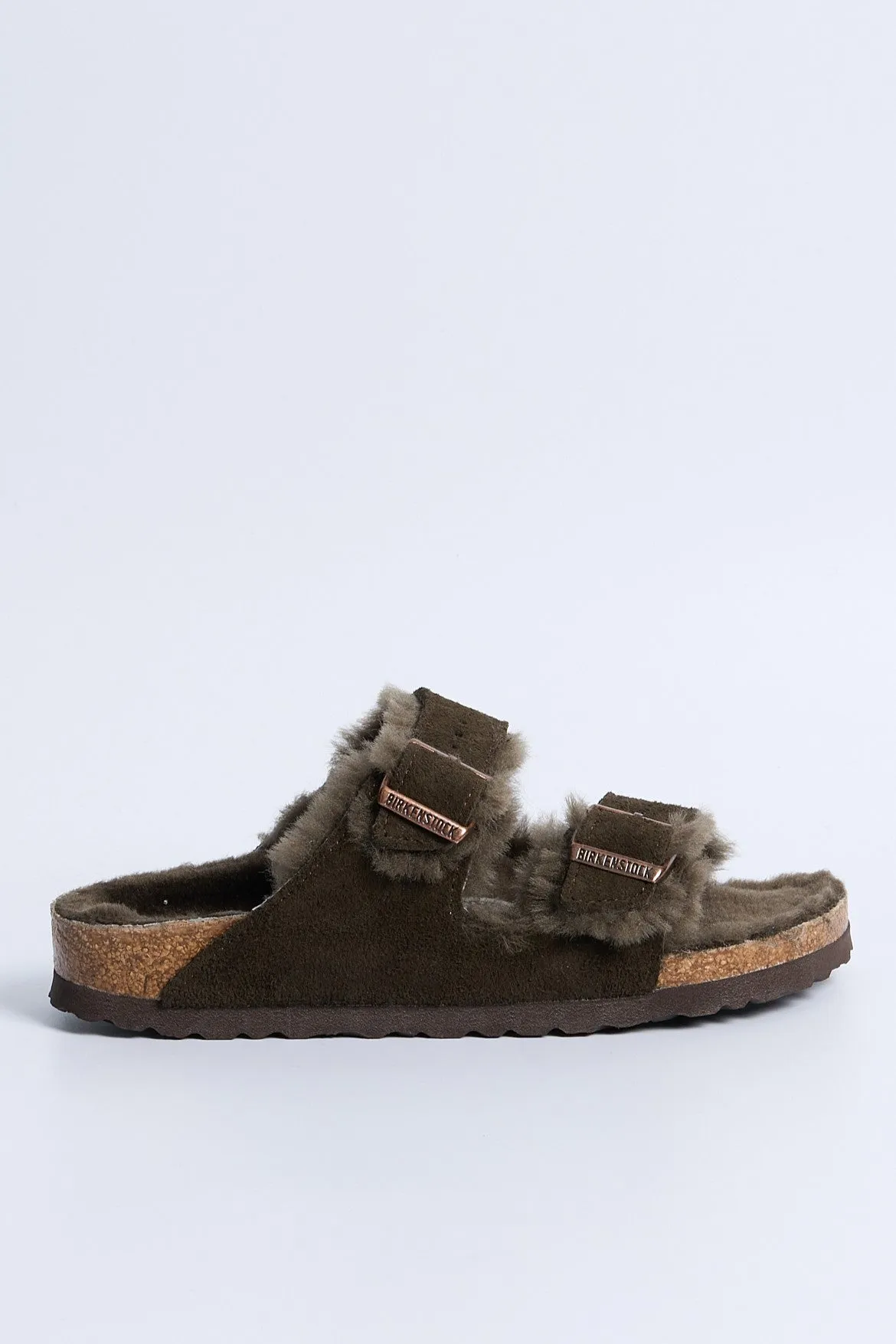 Birkenstock Ciabatta Arizona Shearling Marrone Donna