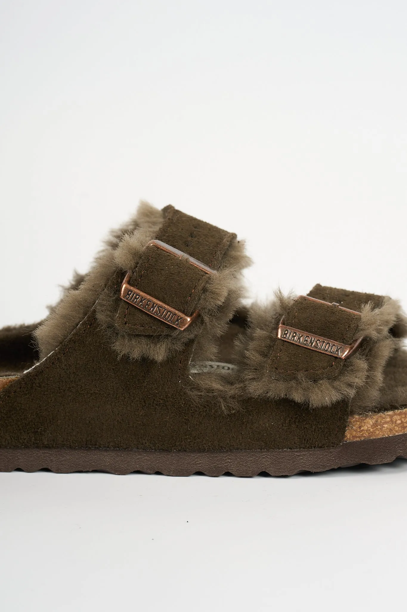 Birkenstock Ciabatta Arizona Shearling Marrone Donna