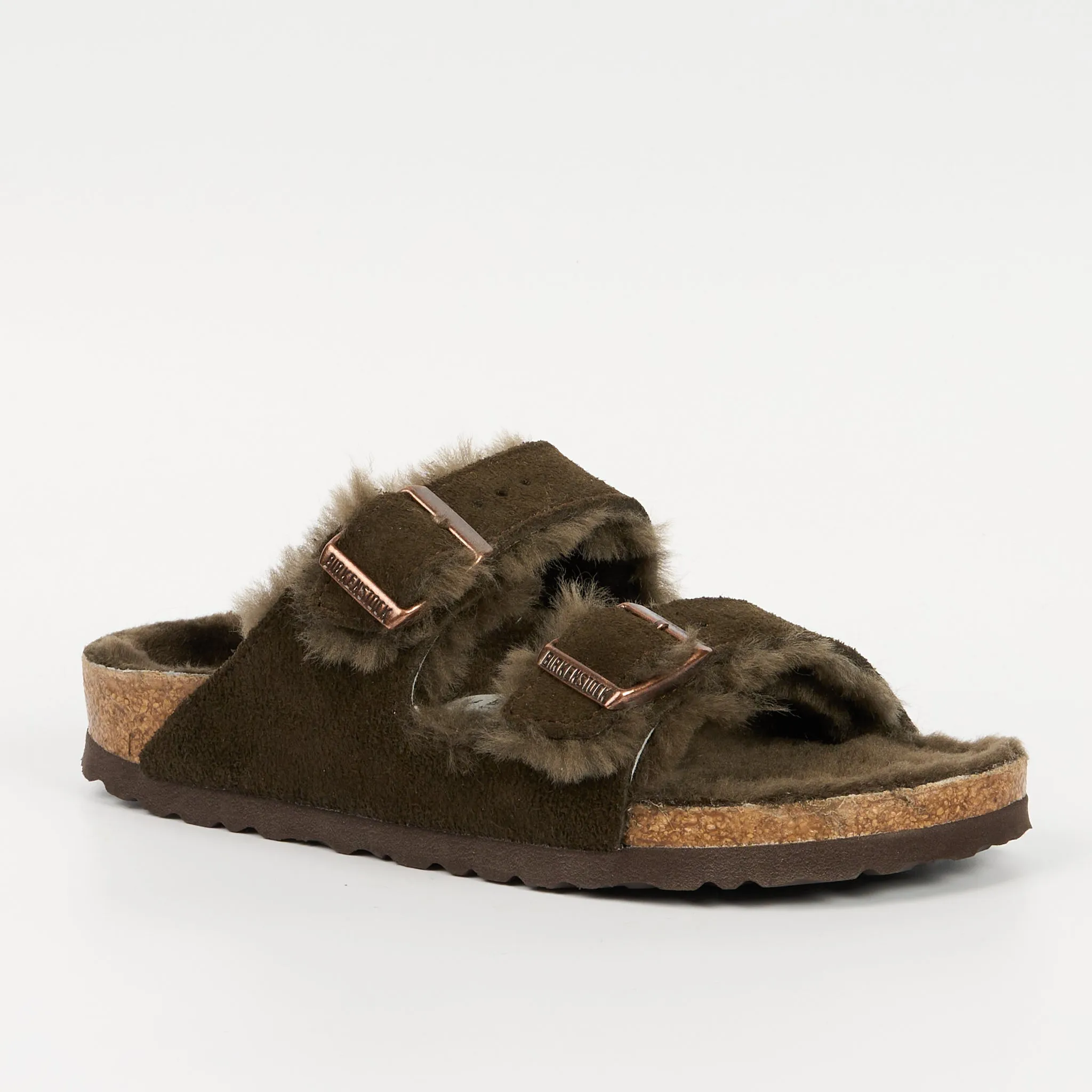 Birkenstock Ciabatta Arizona Shearling Marrone Donna