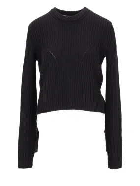 BJORK DARTED SWEATER WITH BACK LININGN STRUCTURED