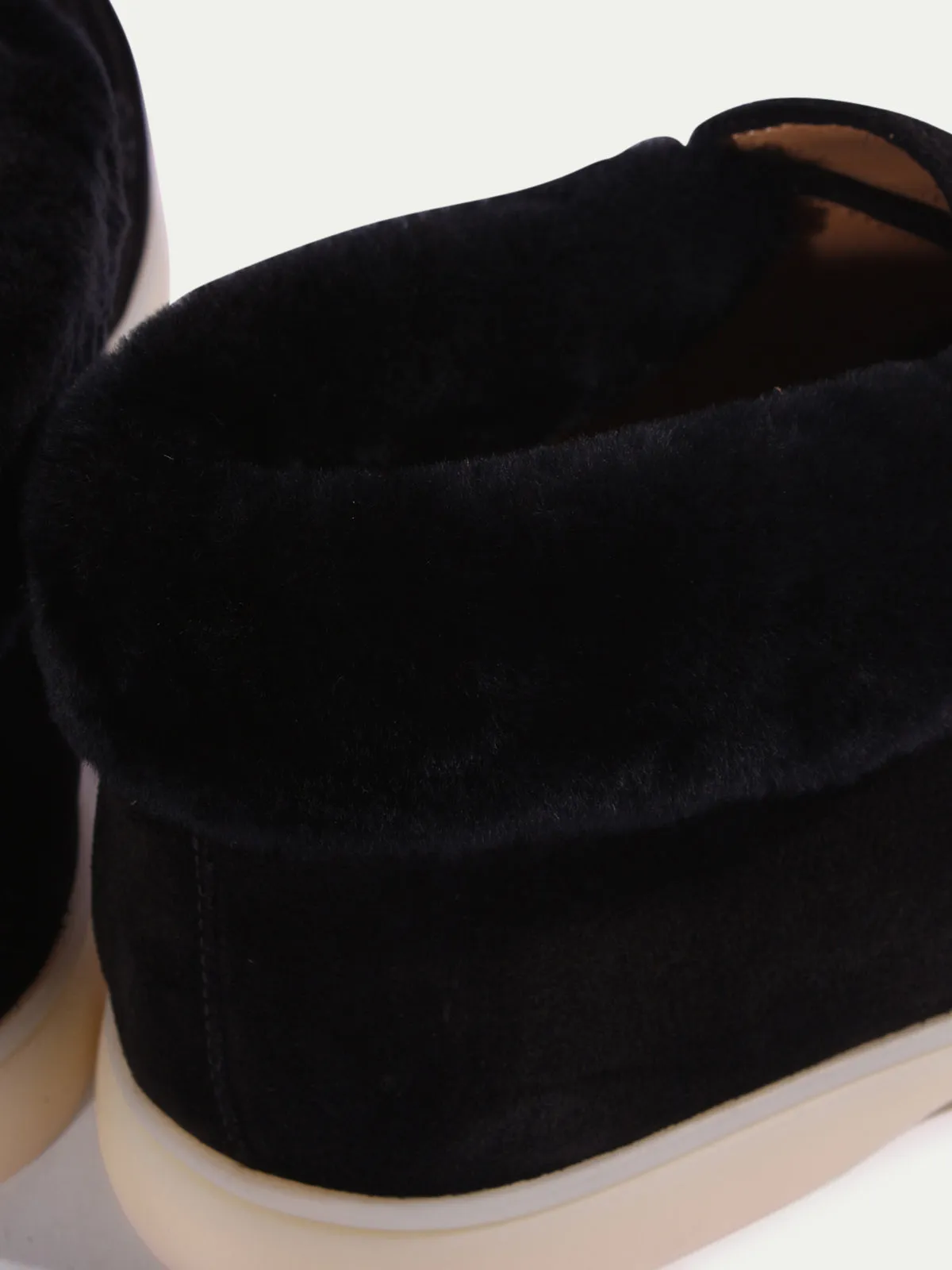 Black City Loafer with Shearling