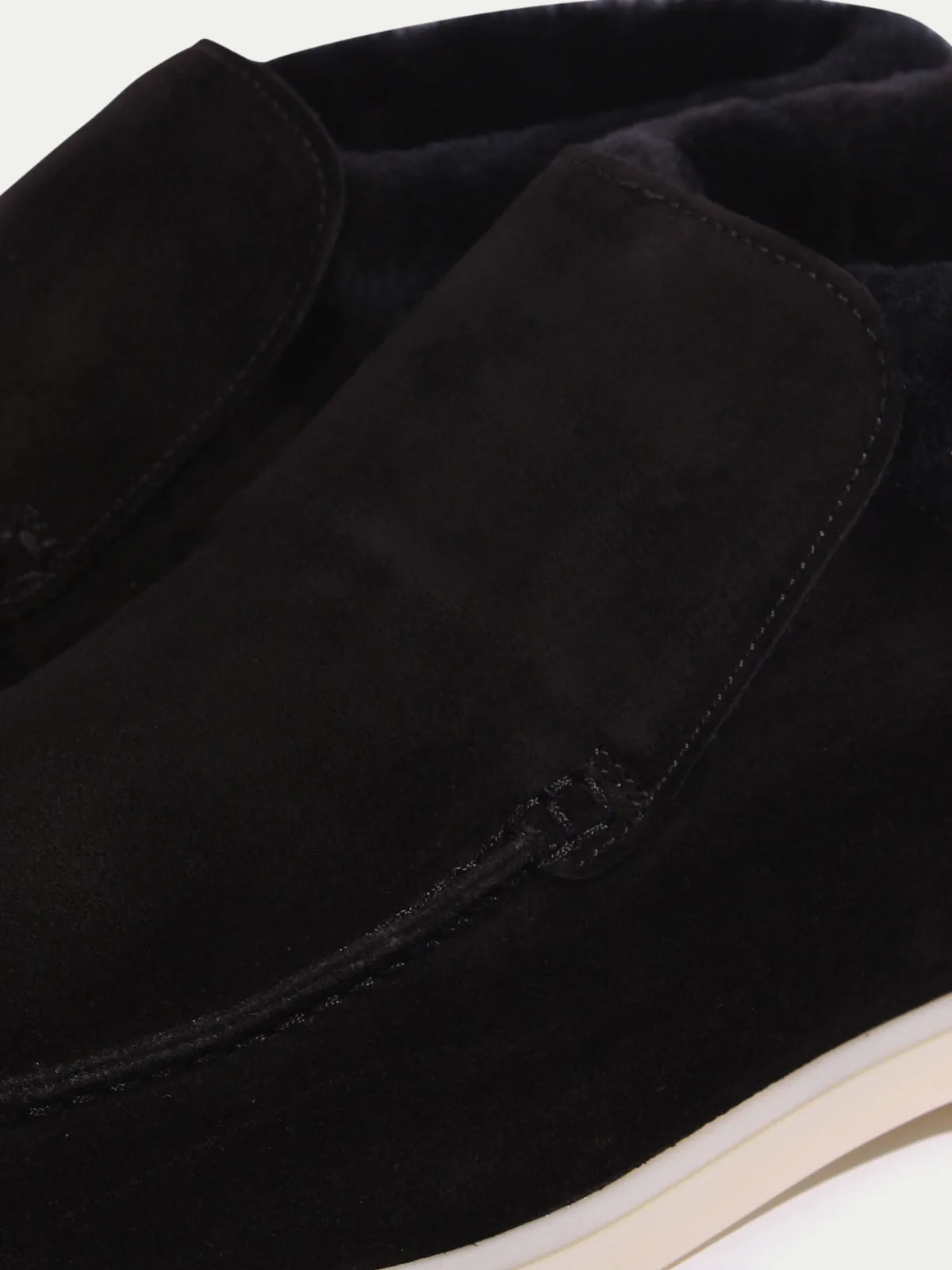 Black City Loafer with Shearling