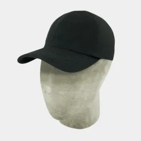 Black Herringbone Loro Piana Storm System Wool Baseball Cap