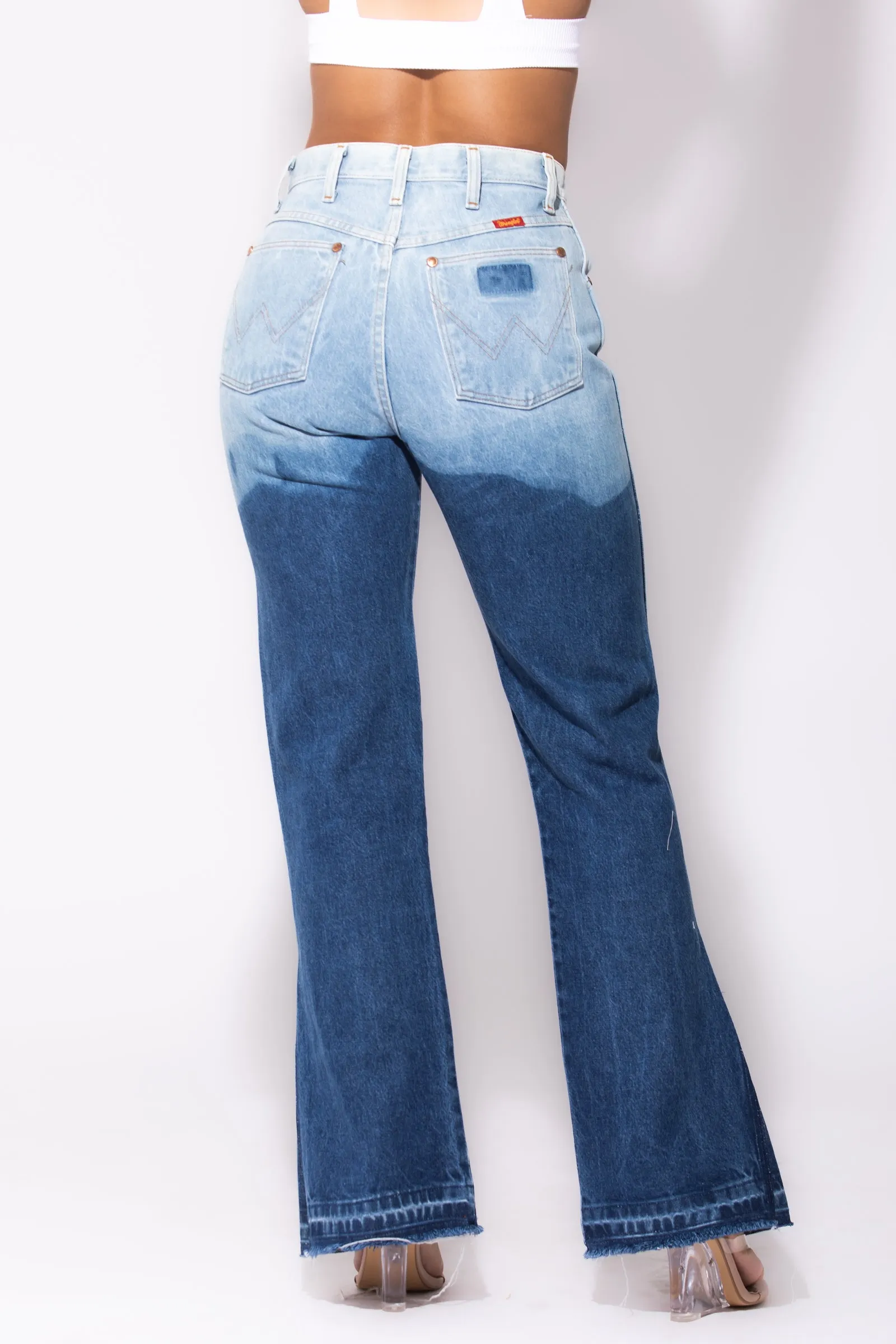 Blue Dipped Reworked Wrangler Jeans