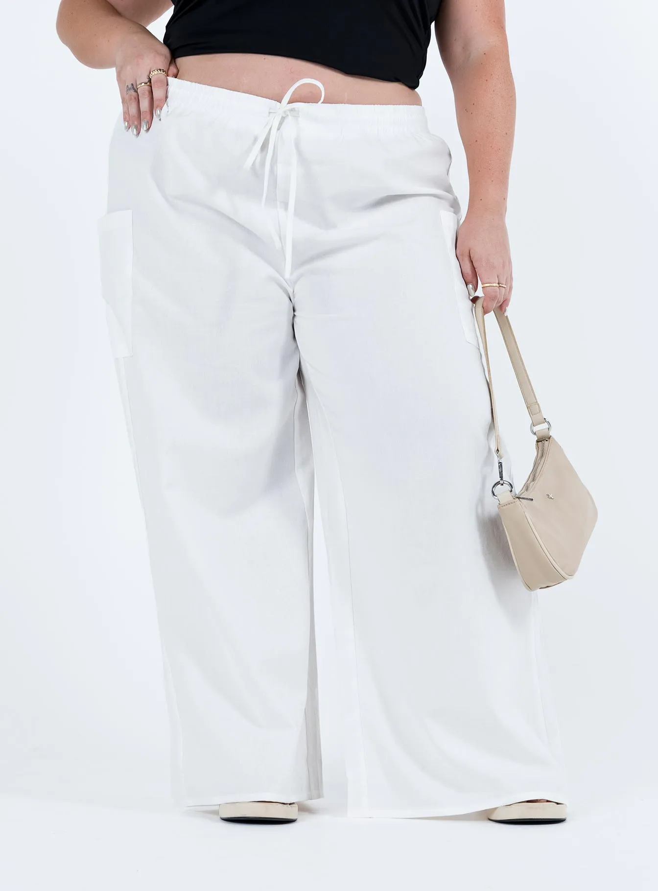 Brunie Pants White Curve