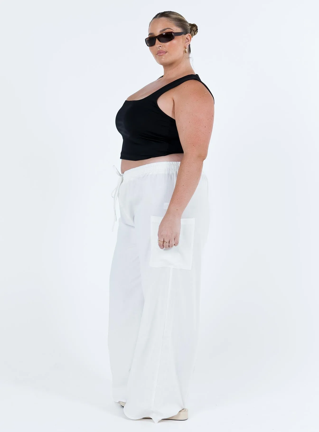 Brunie Pants White Curve