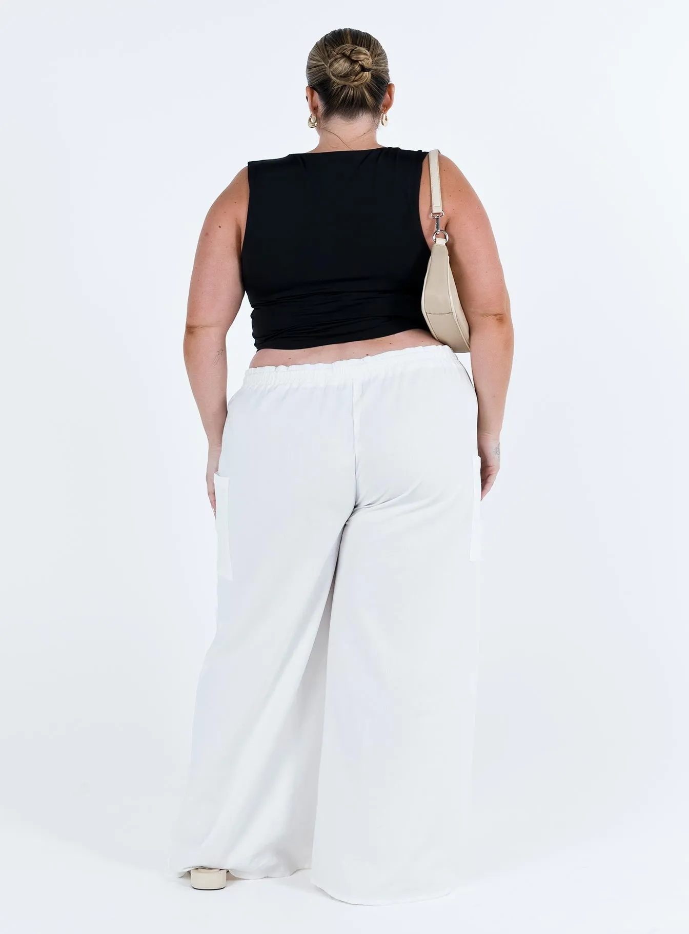 Brunie Pants White Curve