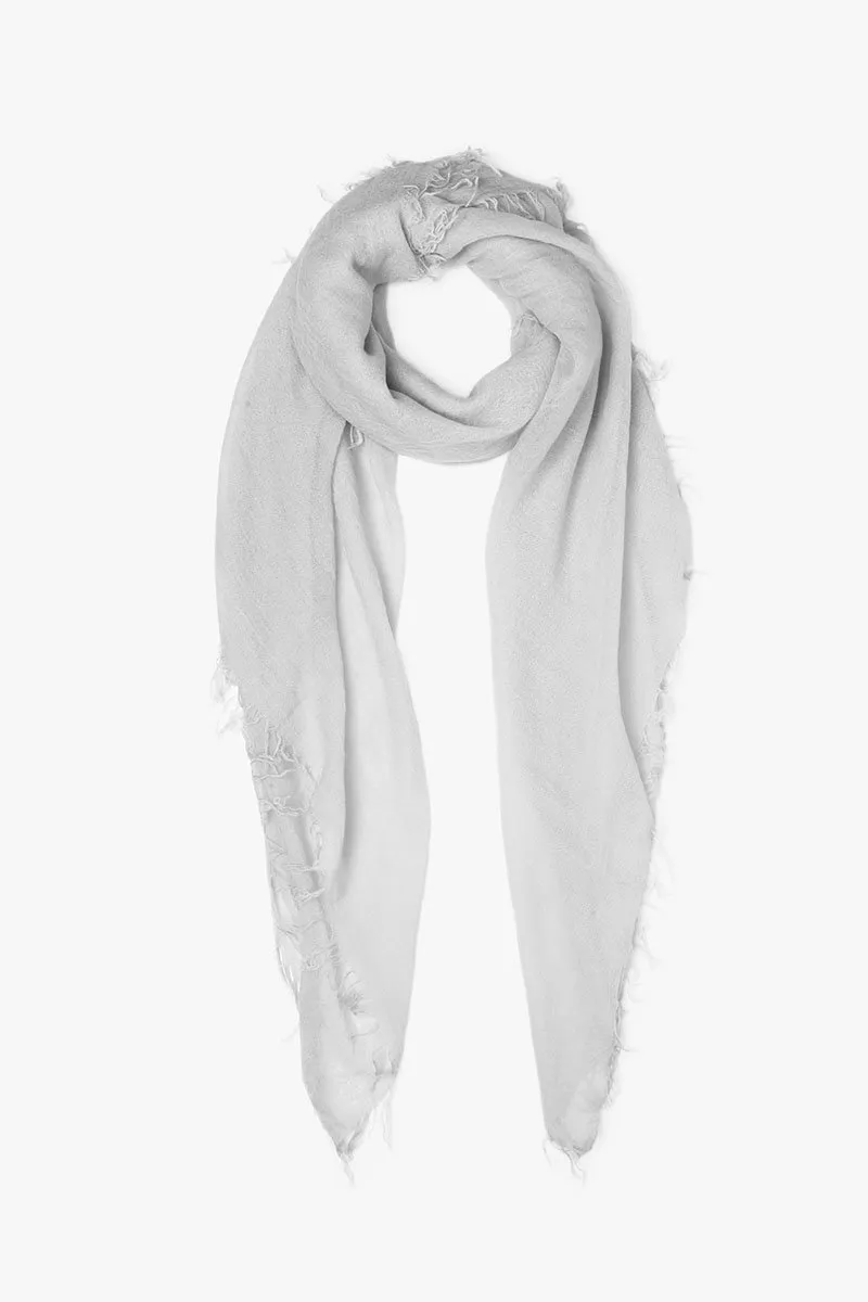 Chan Luu Glacier Gray Grey Cashmere And Silk Scarf