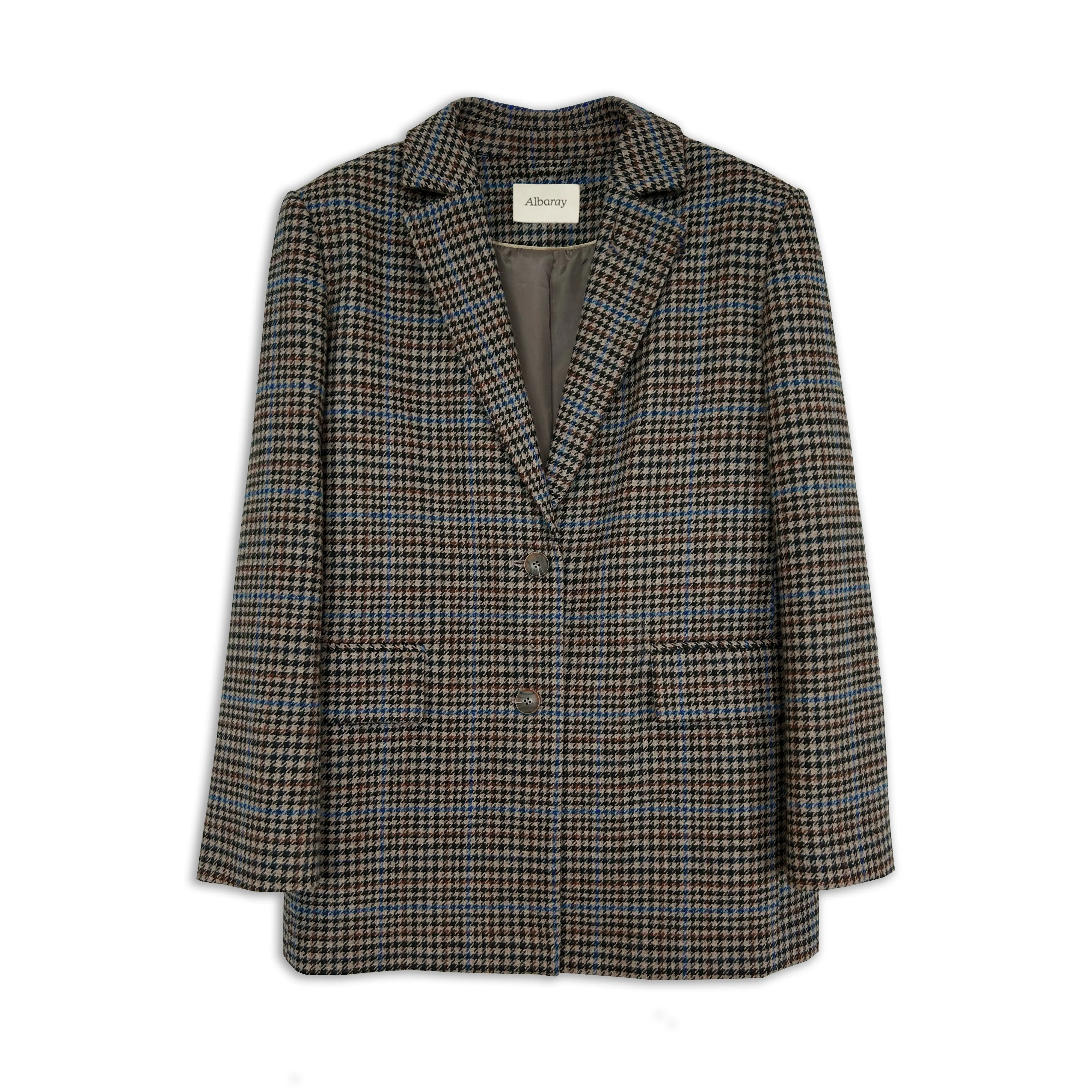 Check Wool Mix Blazer