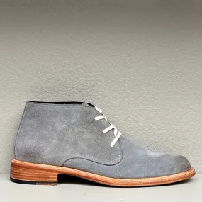 Chukka Boot- lace up/ Grey suede w/ oil accents/ leather sole