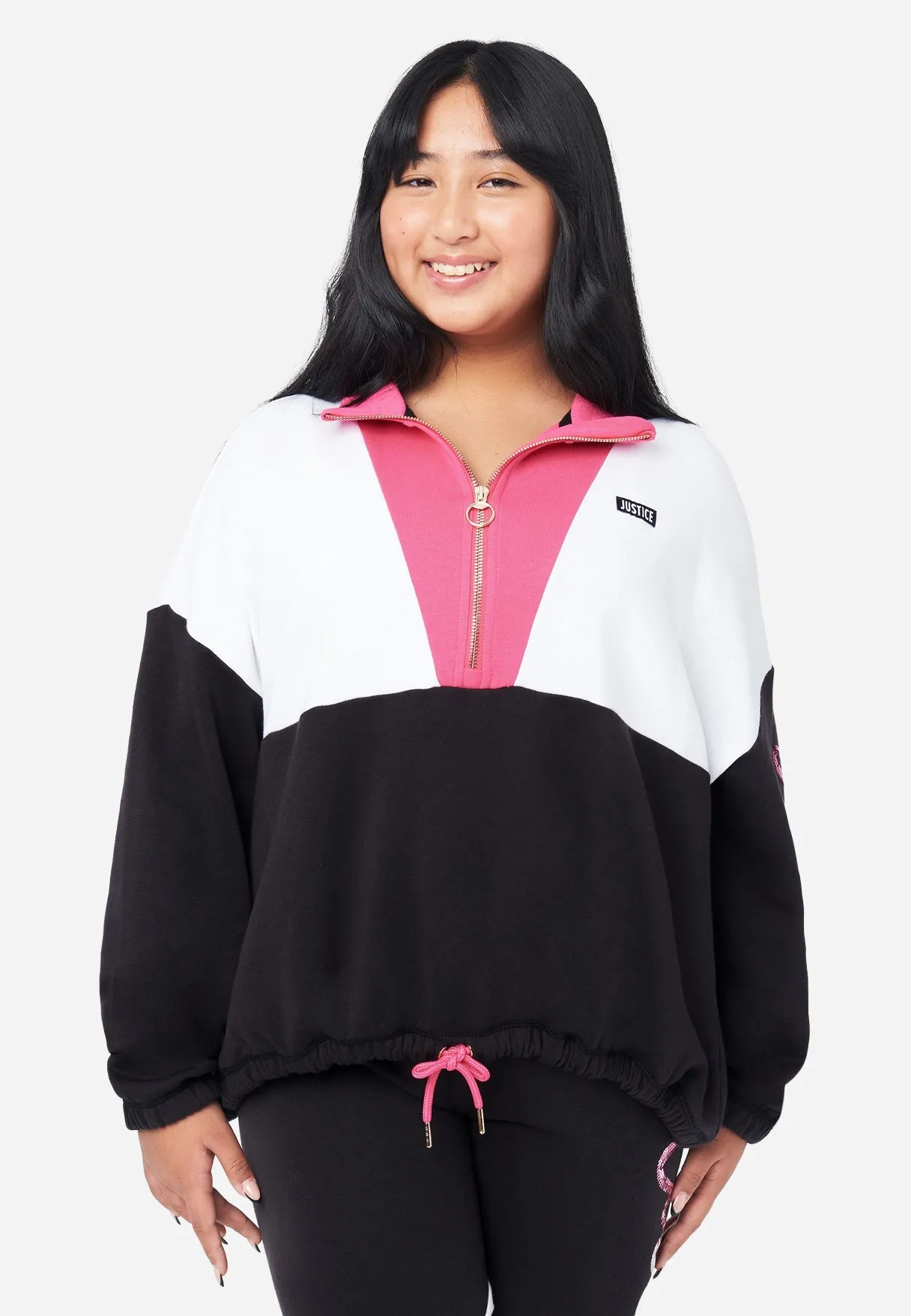 Collection X by Justice Branded Color block Half Zip Sweatshirt